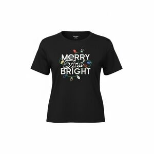 Old Navy Black 'Merry And Bright' Tee